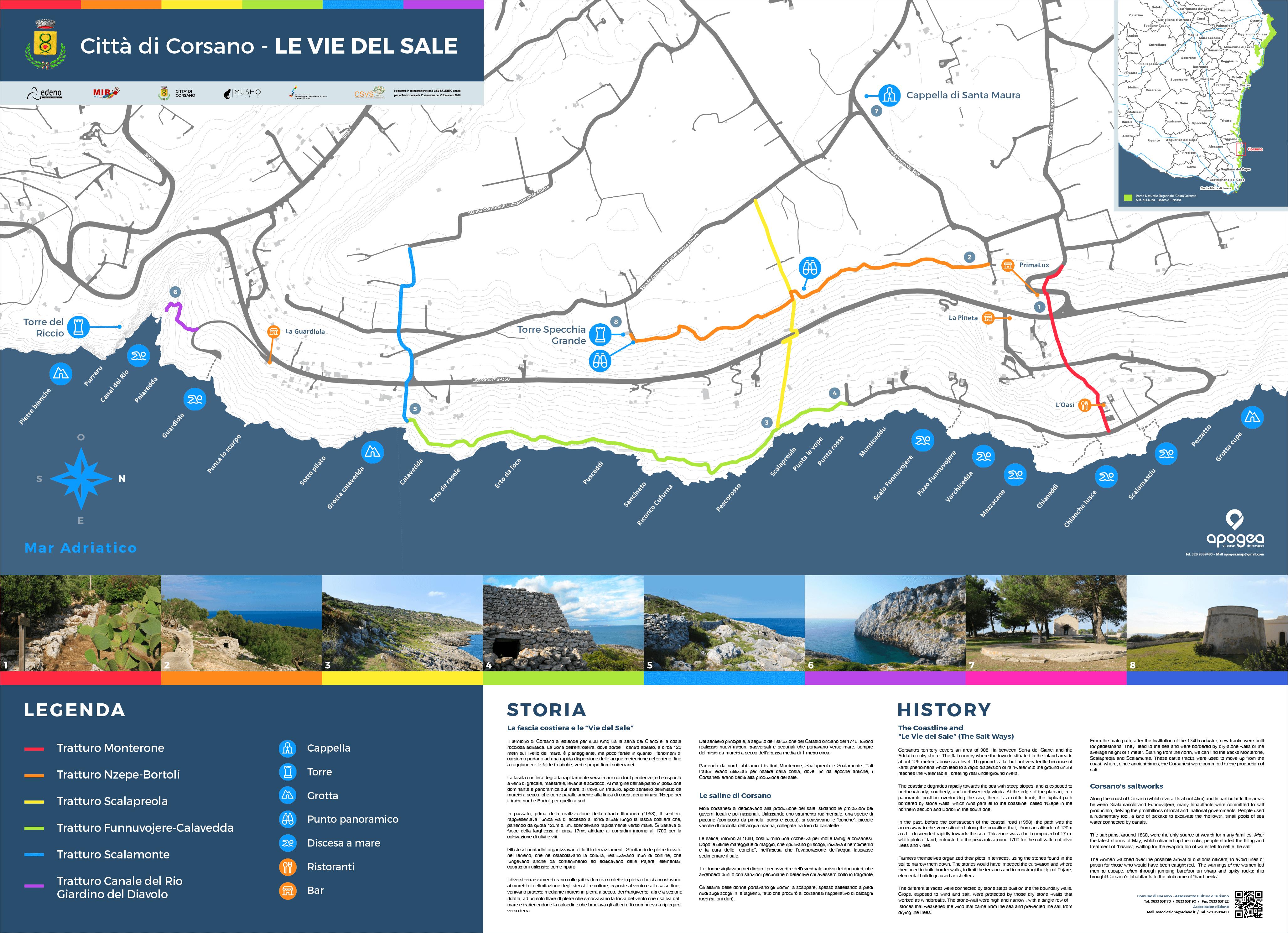 mappa vie del sale corsano